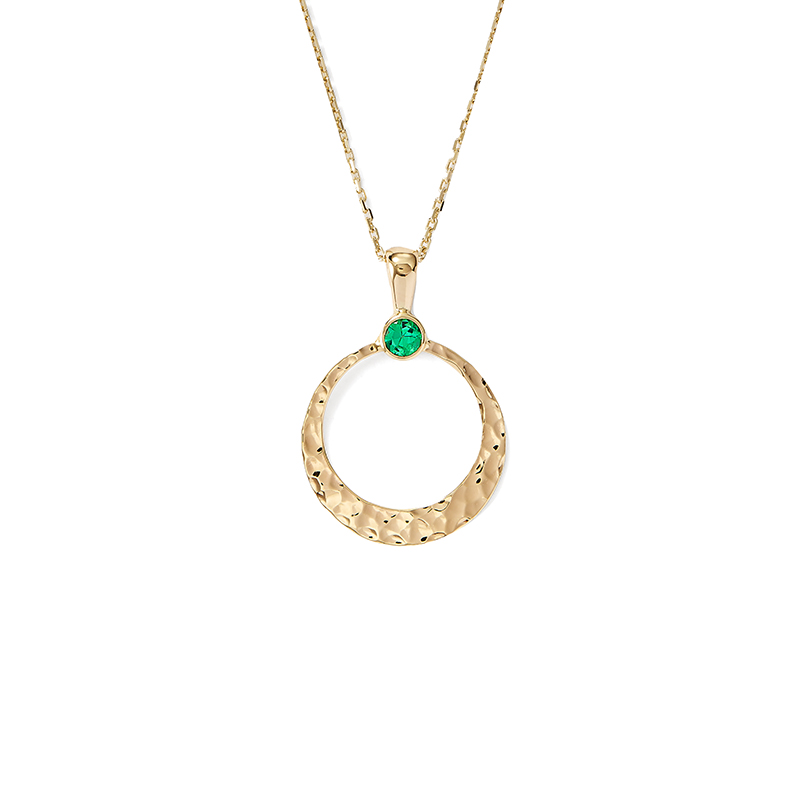 Emerald Crescentic Pendant