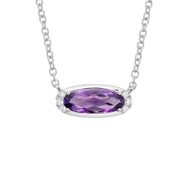 Amethyst East-West Necklace