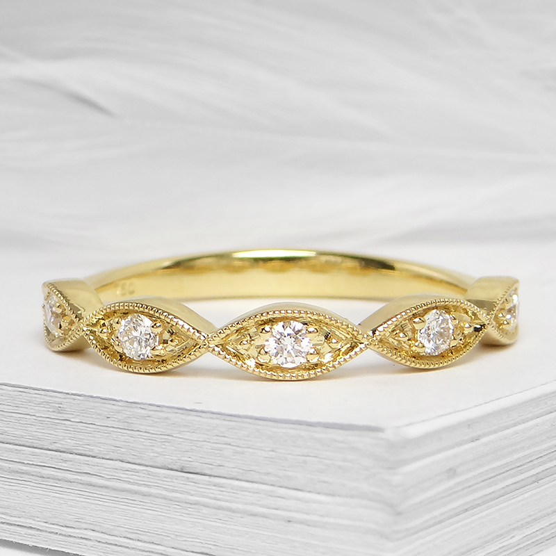 Marquise Stackable Diamond Band